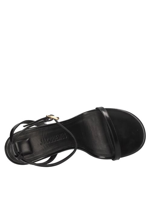 Sandali Les Sandales Bisou in pelle JACQUEMUS | 243FO149-4036 990NERO